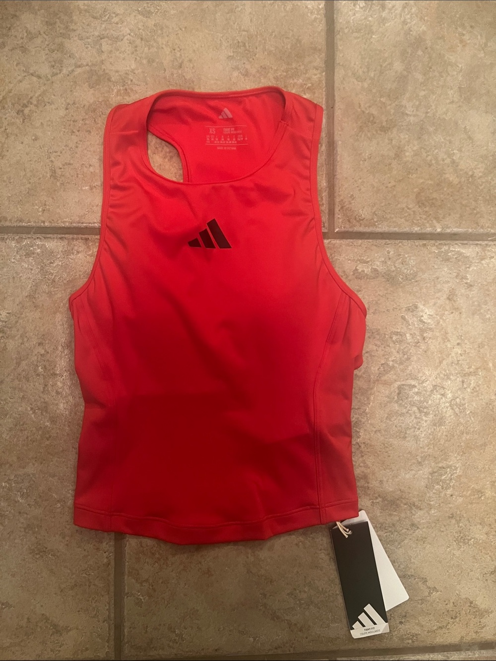 adidas Red Racerback Performance Tank Top